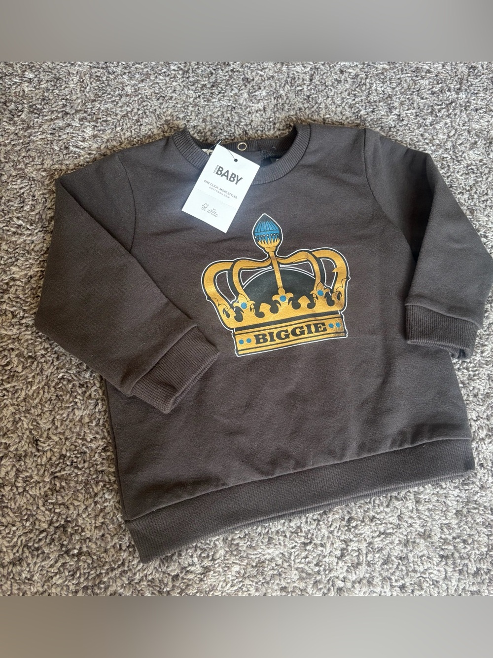 Cotton on baby crewneck 12-18 mo the notorious B.I.G.